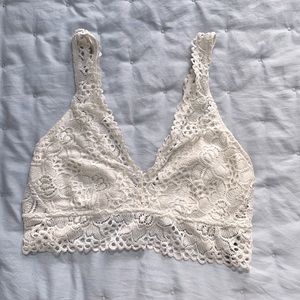 White bralette from Aerie